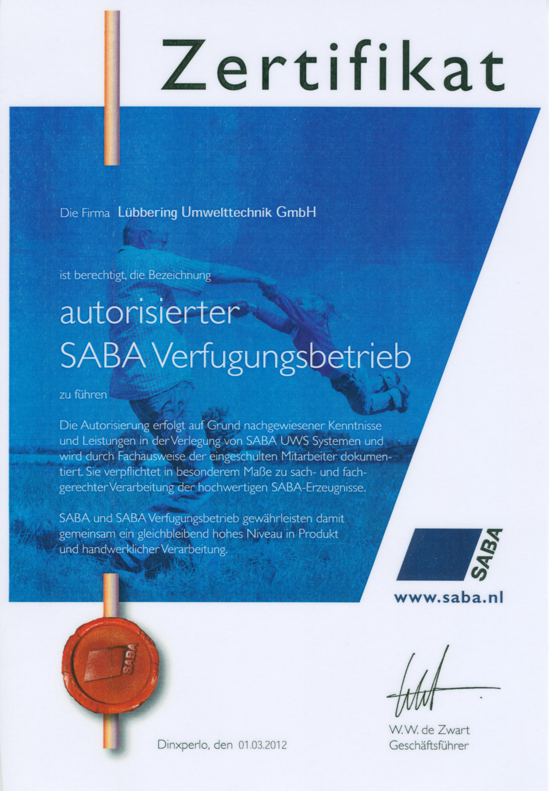 SABA Zertifikat