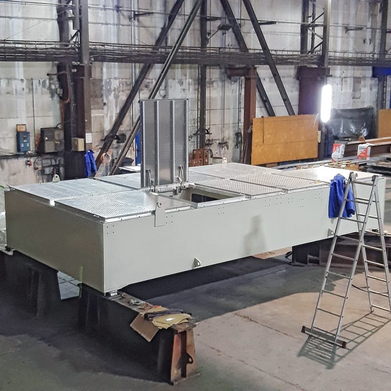 Getriebekasten der Antriebsbrücke einer Schleuse