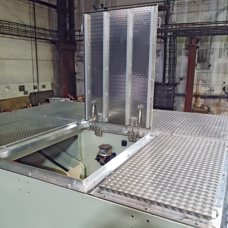 Getriebekasten der Antriebsbrücke einer Schleuse