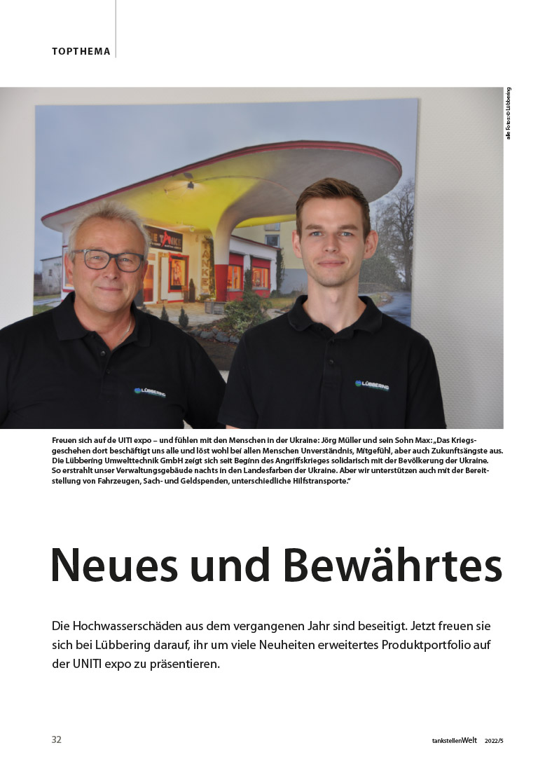 Report in "tankstellenWelt", issue 5/2022