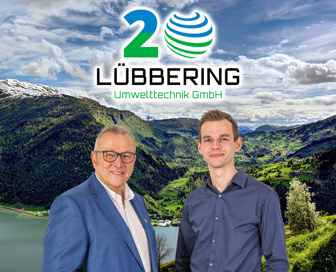 Jörg and Max Müller on the 20th anniversary of Lübbering Umwelttechnik GmbH